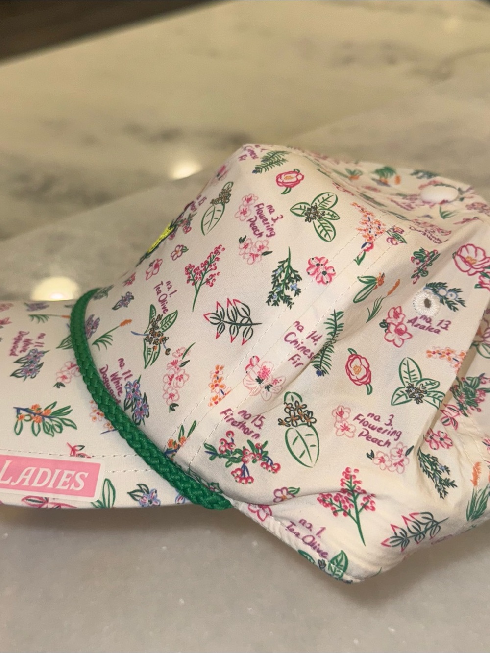 Masters 2026 Ladies Floral Pink & Green hat - Picture 2 of 9